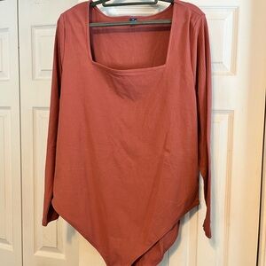 Old Navy Terracotta Square Neck Bodysuit